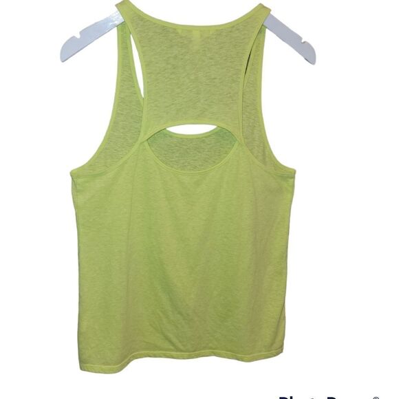 Victorias Secret Bright Yellow/Green Cut Out Open Back Tank Sleeveless Top S - Picture 4 of 8